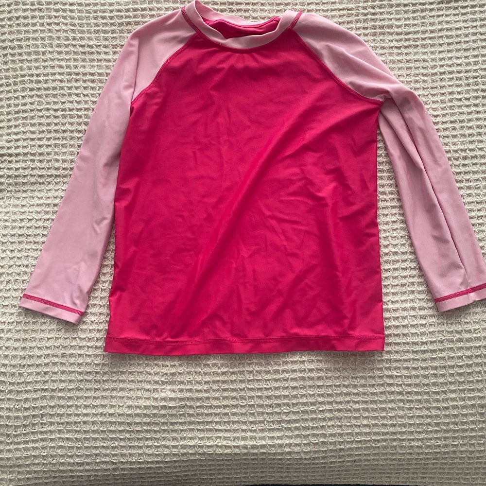 Vibrant Pink Kids Swim Rashguard